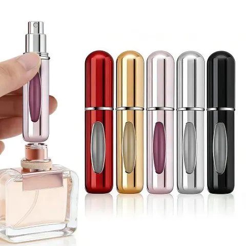 5ml Refillable Perfume Atomizer Bottles 5-Pack, Bottom-Fill Portable Mini Spray Bottles,…