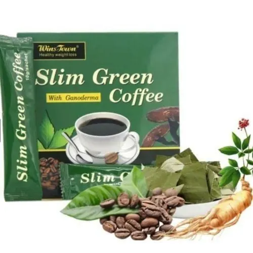 Wins Town Slim Green Coffee 18 Sachets - Ganoderma, Garcinia, Detox, Weight Loss