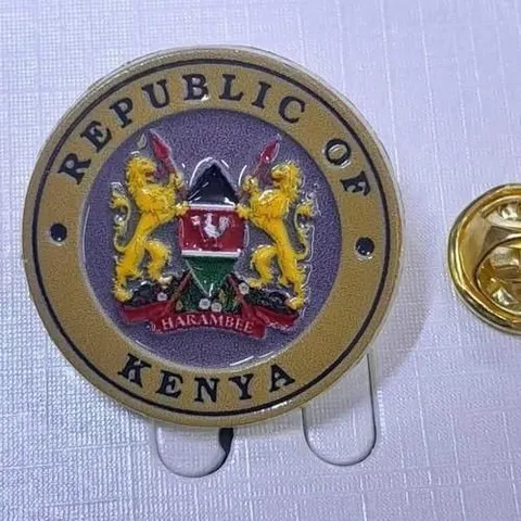 Republic of Kenya Emblem Lapel Pin Badge
