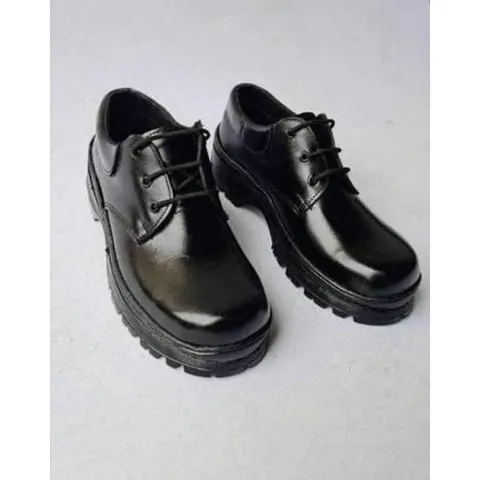 PU Leather Unisex Back To School Shoes/ Toughees Shoes - Black