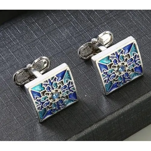 SNL1 Square silver Cufflink.