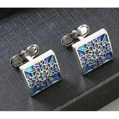 SNL1 Square silver Cufflink.