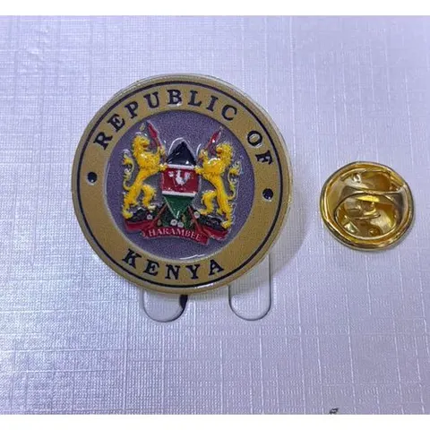 Circular Republic of Kenya lapel pin