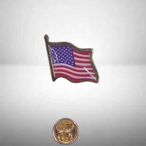 American flag lapel pin