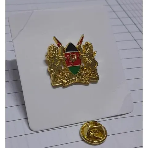 Small Kenya coat of arms lapel pin